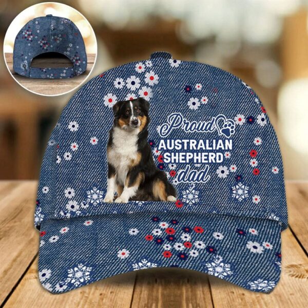 Proud Australian Shepherd Dad Caps – Hat For Going Out With Pets – Gifts Dog Hats For Relatives