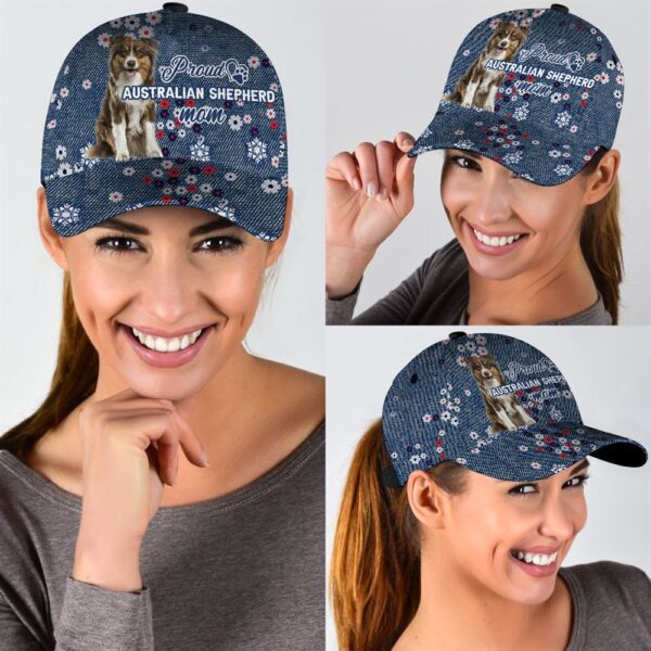 Proud Australian Shepherd Mom Caps – Hats For Walking With Pets – Dog Hats Gifts For Relatives