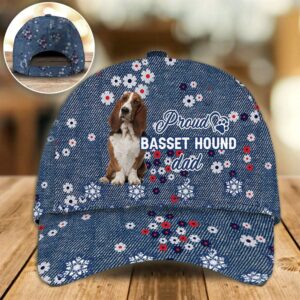 Proud Basset Hound Dad Caps Hat For Going Out With Pets Gifts Dog Hats For Relatives 1 xru1ns