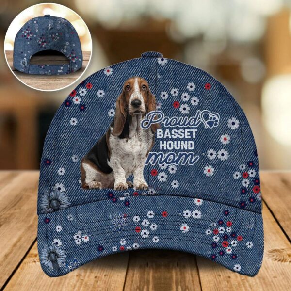 Proud Basset Hound Mom Caps – Hat For Going Out With Pets – Dog Hats Gifts For Relatives