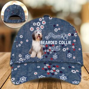 Proud Bearded Collie Dad Caps Caps For Dog Lovers Gifts Dog Hats For Relatives 1 fmljjo