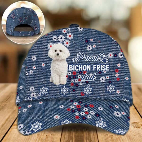 Proud Bichon Frise Dad Caps – Caps For Dog Lovers – Gifts Dog Hats For Friends