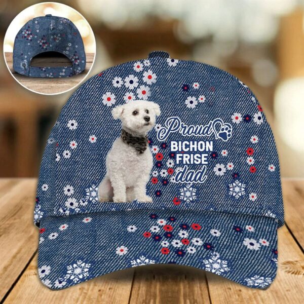 Proud Bichon Frise Dad Caps – Caps For Dog Lovers – Gifts Dog Hats For Relatives