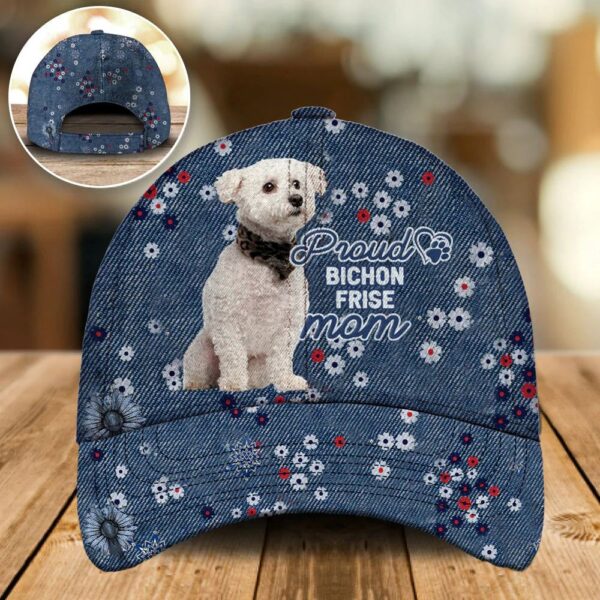 Proud Bichon Frise Mom Caps – Hat For Going Out With Pets – Dog Hats Gifts For Relatives
