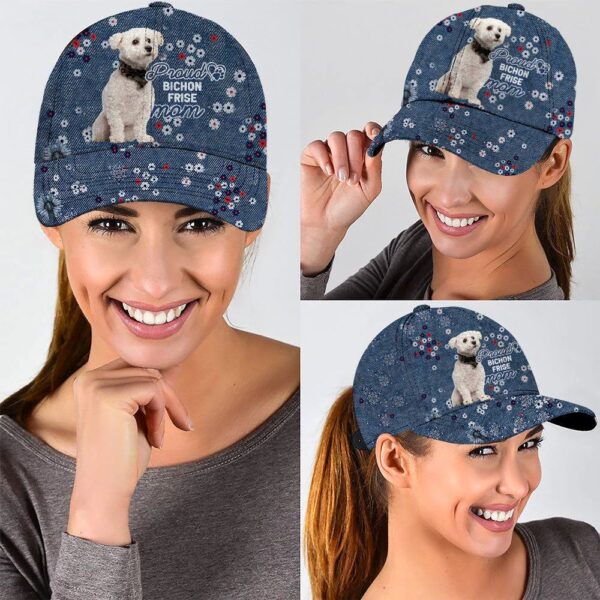 Proud Bichon Frise Mom Caps – Hat For Going Out With Pets – Dog Hats Gifts For Relatives