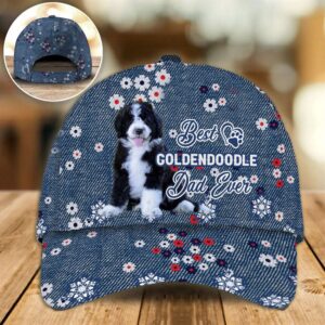 Proud Black And White Goldendoodle Dad Caps Caps For Dog Lovers Gifts Dog Hats For Relatives 1 cgryu8