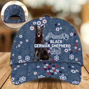 Proud Black German Shepherd Dad Caps…