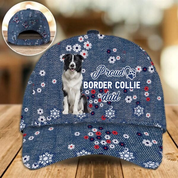 Proud Border Collie Dad Caps – Caps For Dog Lovers – Gifts Dog Hats For Friends