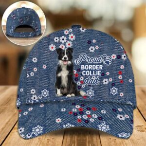Proud Border Collie Dad Caps Caps For Dog Lovers Gifts Dog Hats For Relatives 1 owdjte