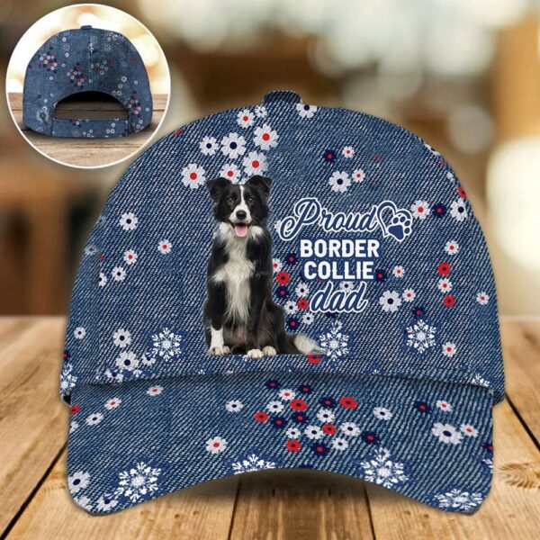 Proud Border Collie Dad Caps – Caps For Dog Lovers – Gifts Dog Hats For Relatives