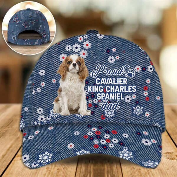Proud Cavalier King Charles Spaniel Dad Caps – Caps For Dog Lovers – Gifts Dog Hats For Relatives