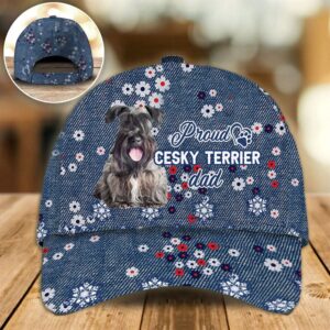 Proud Cesky Terrier Dad Caps Caps For Dog Lovers Gifts Dog Hats For Relatives 1 fiu7f0