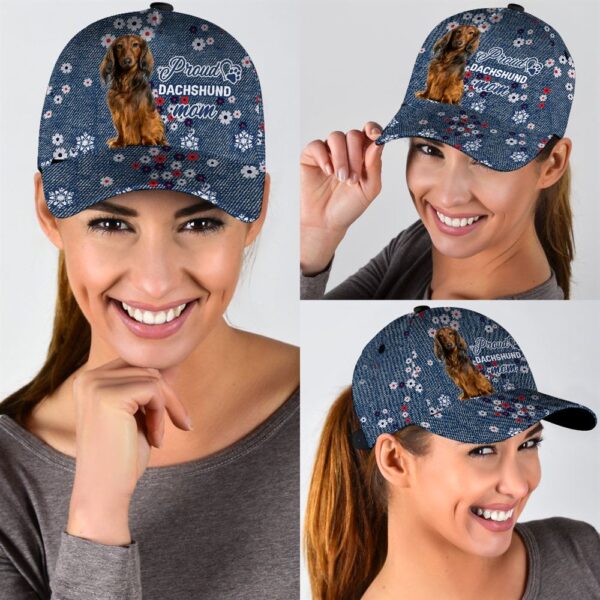 Proud Dachshund Mom Caps – Hats For Walking With Pets – Dog Hats Gifts For Relatives