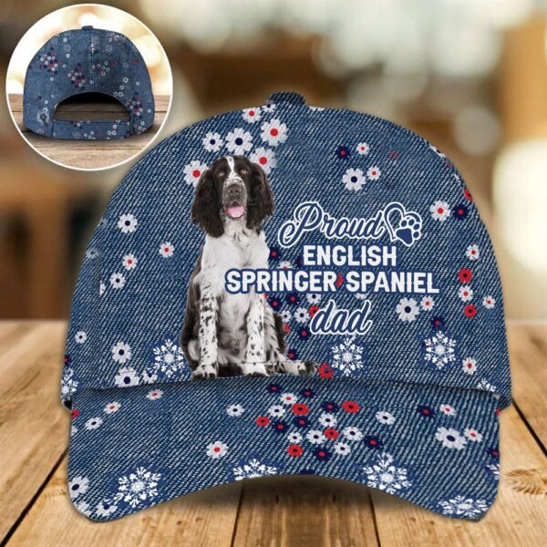 Proud English Springer Spaniel Dad Caps – Caps For Dog Lovers – Gifts Dog Hats For Relatives