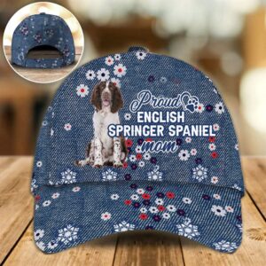 Proud English Springer Spaniel Mom Caps Hat For Going Out With Pets Dog Caps Gifts For Friends 2 u4mznp