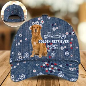 Proud Golden Retriever Dad Caps Hat For Going Out With Pets Gifts Dog Hats For Friends 1 ew8pfo