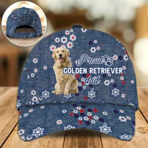 Proud Golden Retriever Dad Caps Hat For Going Out With Pets Gifts Dog Hats For Relatives 1 anh6du