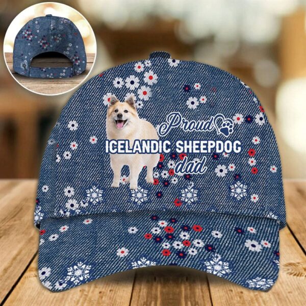Proud Icelandic Sheepdog Dad Caps – Caps For Dog Lovers – Gifts Dog Hats For Relatives