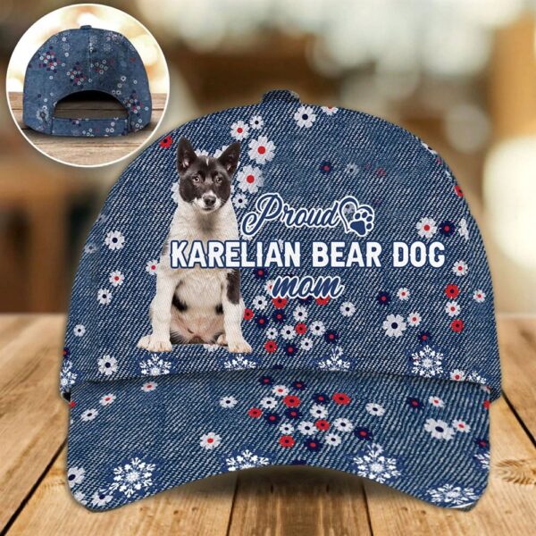 Proud Karelian Bear Dog Mom Caps – Hats For Walking With Pets – Dog Caps Gifts For Friends