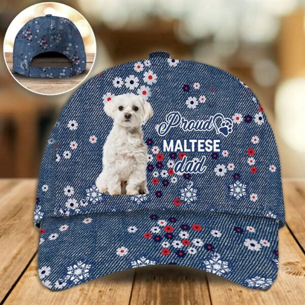 Proud Maltese Dad Caps – Caps For Dog Lovers – Gifts Dog Hats For Relatives