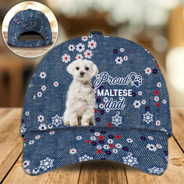 Proud Maltese Dad Caps – Hat For Going Out With Pets – Gifts Dog Hats For Friends