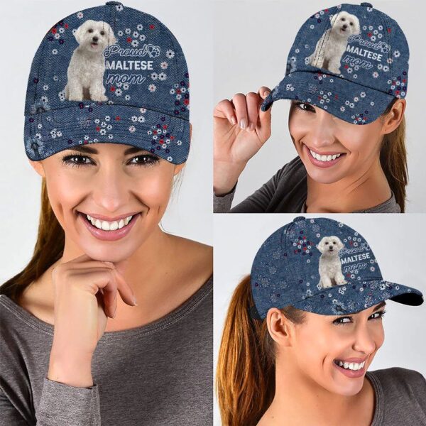Proud Maltese Mom Caps – Hats For Walking With Pets – Caps For Dog Lovers