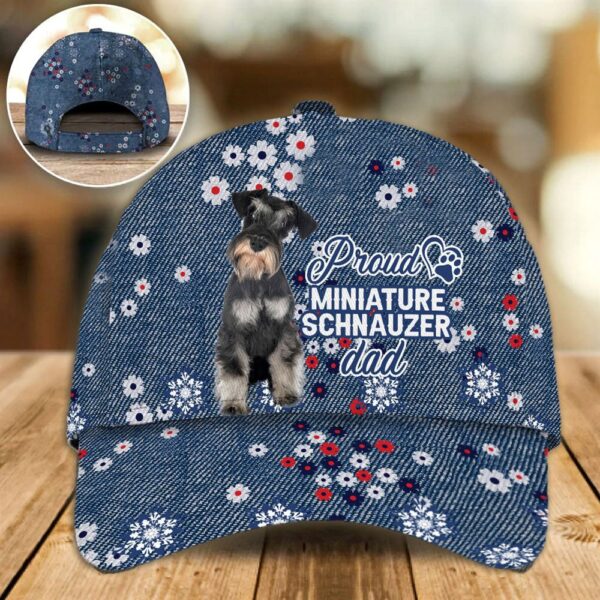 Proud Miniature Schnauzer Dad Caps – Caps For Dog Lovers – Gifts Dog Hats For Relatives