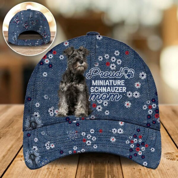 Proud Miniature Schnauzer Mom Caps – Hat For Going Out With Pets – Dog Caps Gifts For Friends