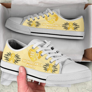 Proud Mom Of Childhood Cancer Warrior Low Top Shoes Best Gift For Men And Women 1