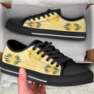 Proud Mom Of Childhood Cancer Warrior Low Top Shoes Best Gift For Men And Women 2