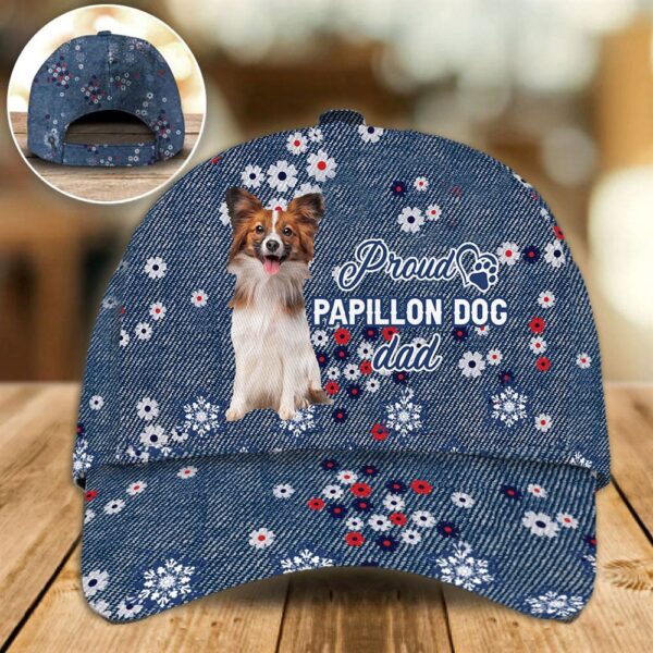 Proud Papillon Dad Caps – Caps For Dog Lovers – Gifts Dog Hats For Relatives