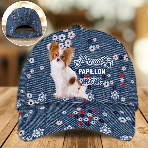 Proud Papillon Mom Caps – Hats For Walking With Pets – Dog Hats Gifts For Relatives