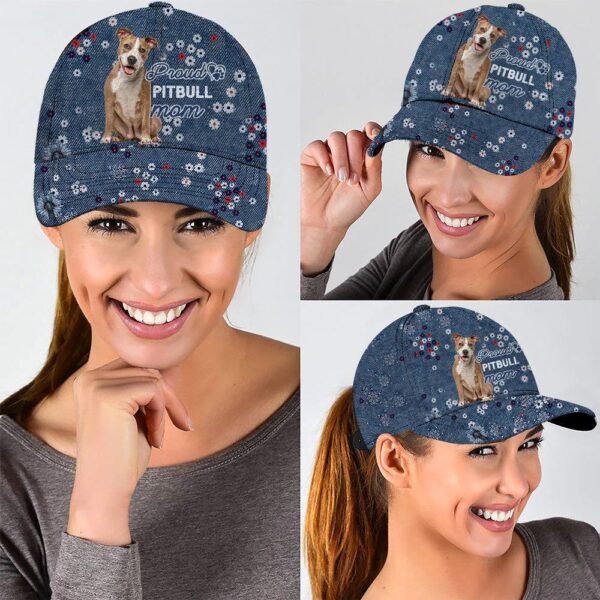 Proud Pitbull Mom Caps – Hats For Walking With Pets – Dog Caps Gifts For Friends