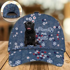 Proud Pug Dad Caps Caps For Dog Lovers Gifts Dog Hats For Relatives 1 ovpjyr