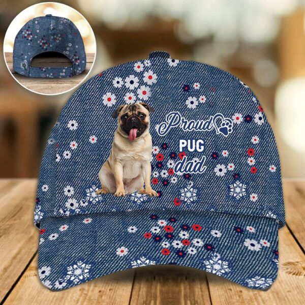 Proud Pug Dad Caps – Hat For Going Out With Pets – Gifts Dog Hats For Friends