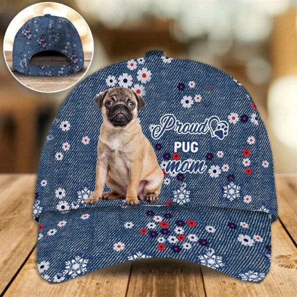 Proud Pug Mom Caps – Hats For Walking With Pets – Dog Hats Gifts For Relatives