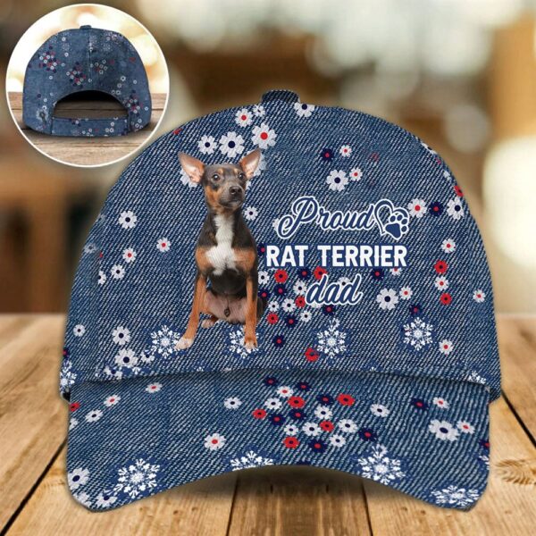 Proud Rat Terrier Dad Caps – Caps For Dog Lovers – Gifts Dog Hats For Relatives