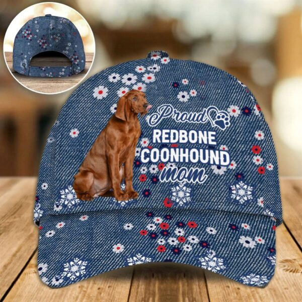 Proud Redbone Coonhound Mom Caps – Hat For Going Out With Pets – Dog Hats Gifts For Relatives