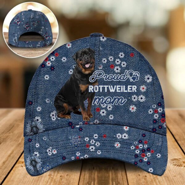 Proud Rottweiler Mom Caps – Hats For Walking With Pets – Dog Hats Gifts For Relatives