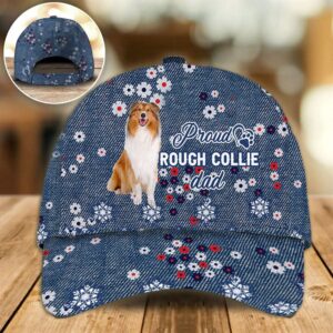 Proud Rough Collie Dad Caps Caps For Dog Lovers Gifts Dog Hats For Relatives 1 ohms7u
