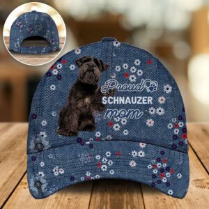 Proud Schnauzer Mom Caps Hat For Going Out With Pets Dog Hats Gifts For Relatives 1 xmowsv