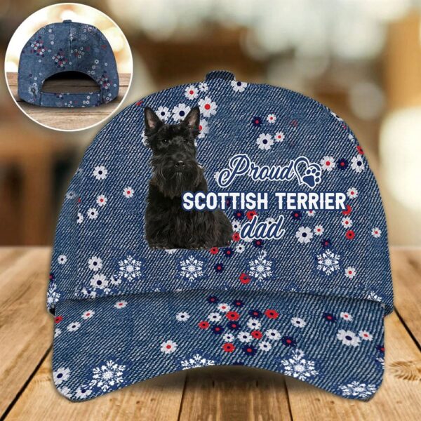 Proud Scottish Terrier Dad Caps – Caps For Dog Lovers – Gifts Dog Hats For Relatives