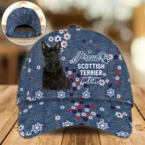 Proud Scottish Terrier Mom Caps Hat For Going Out With Pets Dog Caps Gifts For Friends 1 kxrj01
