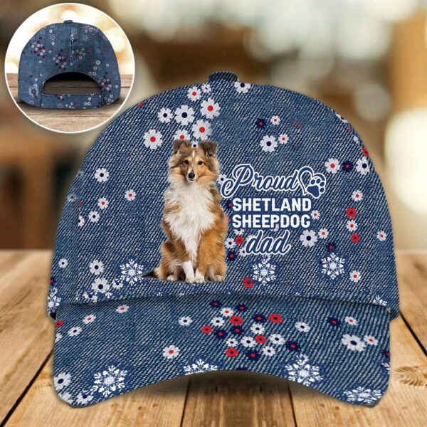 Proud Shetland Sheepdog Dad Caps – Caps For Dog Lovers – Gifts Dog Hats For Relatives