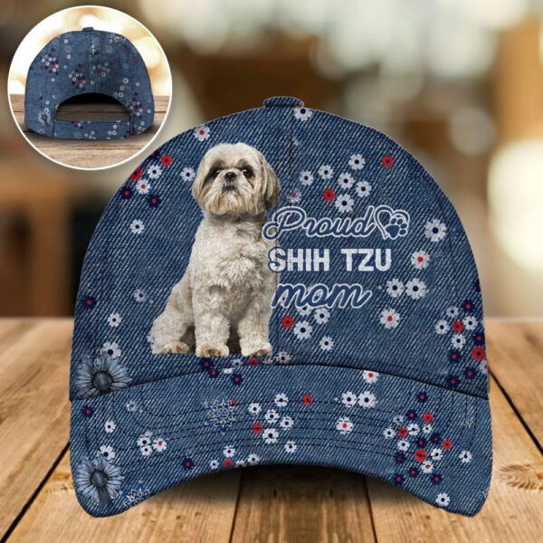 Proud Shih Tzu Mom Caps – Hats For Walking With Pets – Dog Hats Gifts For Relatives