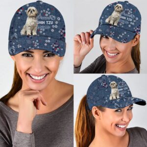 Proud Shih Tzu Mom Caps Hats For Walking With Pets Dog Hats Gifts For Relatives 2 cxo4zh