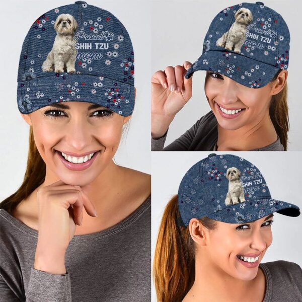 Proud Shih Tzu Mom Caps – Hats For Walking With Pets – Dog Hats Gifts For Relatives
