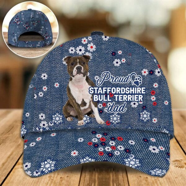 Proud Staffordshire Bull Terrier Dad Caps – Caps For Dog Lovers – Gifts Dog Hats For Friends