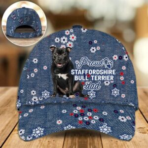 Proud Staffordshire Bull Terrier Dad Caps…