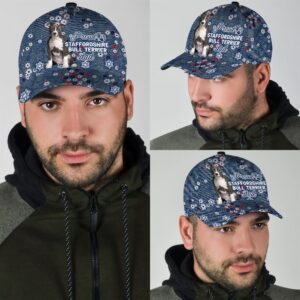 Proud Staffordshire Bull Terrier Dad Caps Hat For Going Out With Pets Gifts Dog Hats For Relatives 2 eciivz